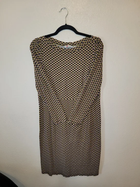 Boden Kathleen Jersey Dress Pink Yellow Black Floral Bud US 12 - Picture 4 of 7